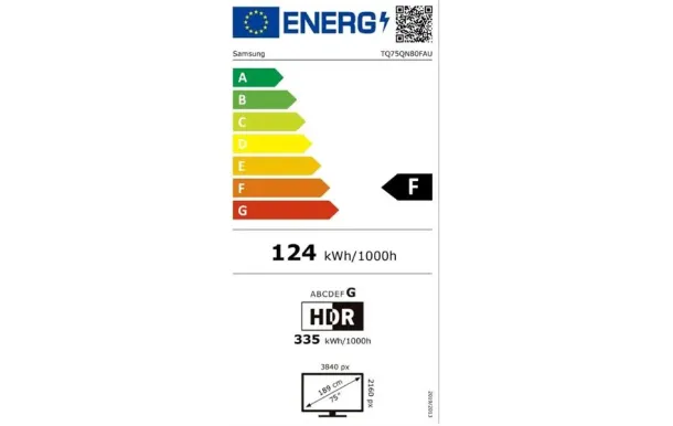 SAMSUNG Téléviseur UHD 4K SA TQ75QN80FAUXXC